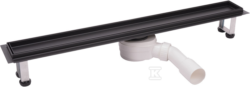 Odpływ liniowy pod płytkę 70cm, czarny - OLP1-70-BL